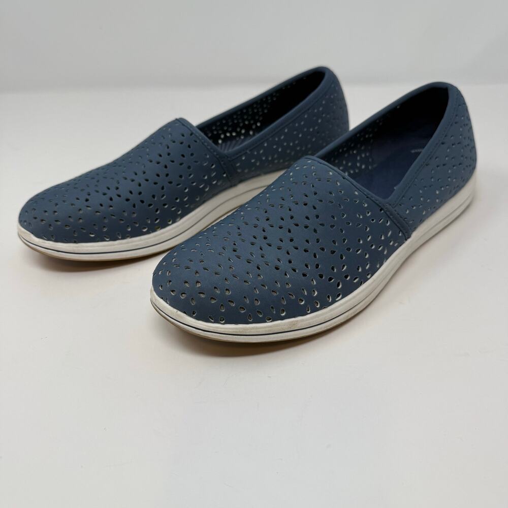 Clarks Cloudstepper Breeze Emily Slip On Shoes Womens 9 Blue Casual Comfort EUC - Picture 4 of 12